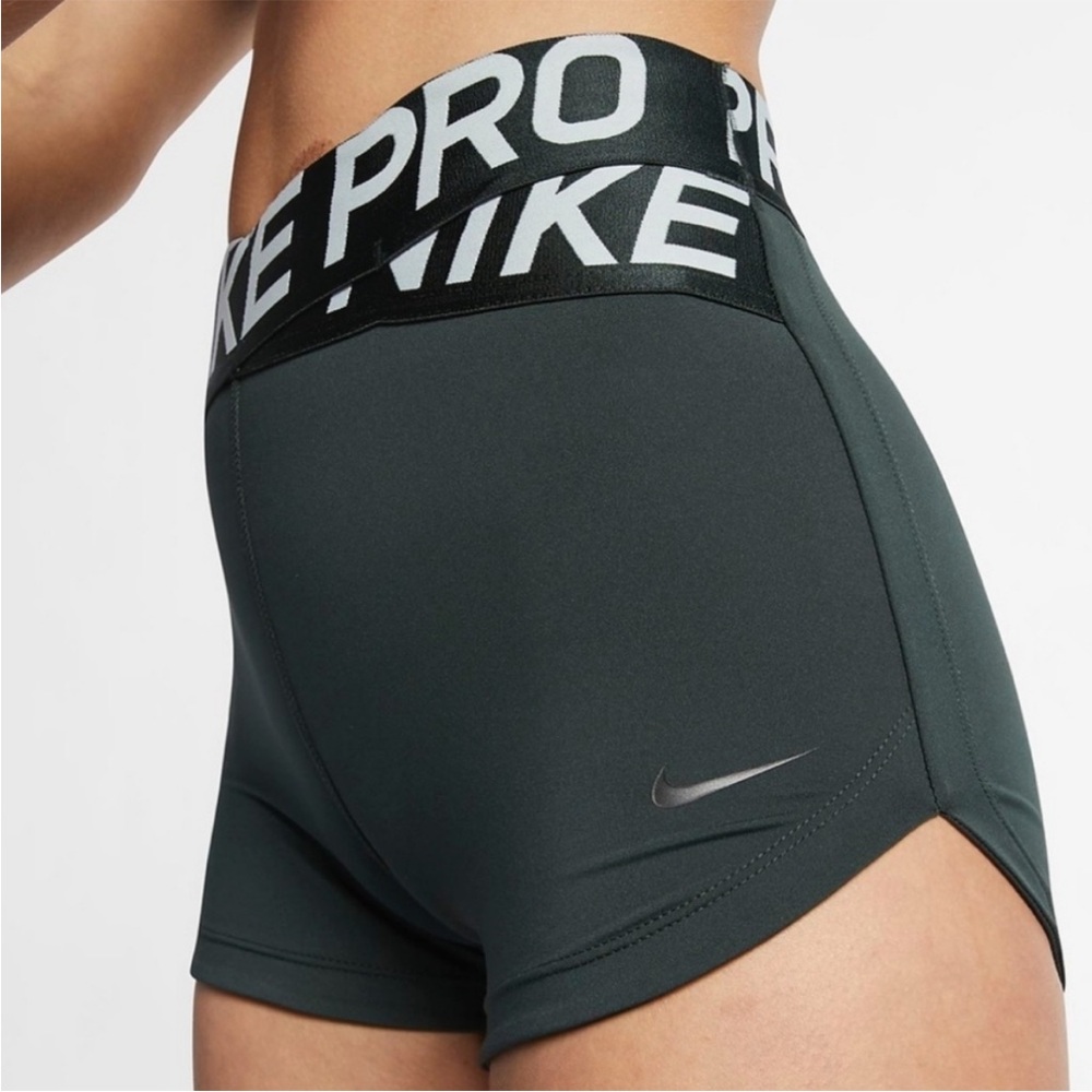Dark green Nike pro shorts